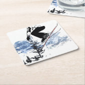 スキー・ザ・ロッキー – バンフ・カナダ スクエアペーパーコースター (アングル)