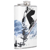 スキー・ザ・ロッキー – バンフ・カナダ フラスク (右)
