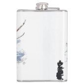 スキー・ザ・ロッキー – バンフ・カナダ フラスク (裏面)