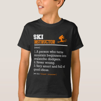 スキー スキーのインストラクター スキー場 楽しい トレーナー Tシャツ