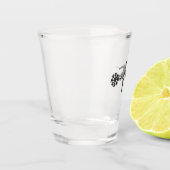 スキー – スキーのハートビートスキーヤーのギフト ショットグラス (左)