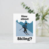 スキー スキーヤー スキーはどうですか スキー ポストカード (スタンド正面)