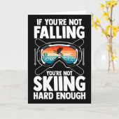 スキー スキーヤー スキー カード (黄色い花)