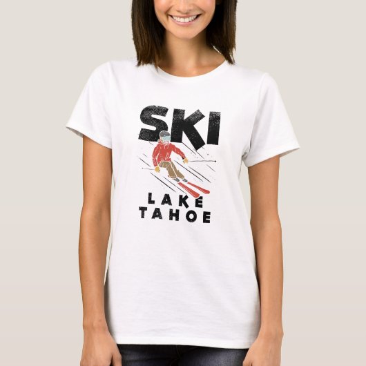 スキー - スキー レイク タホ Tシャツ (正面)