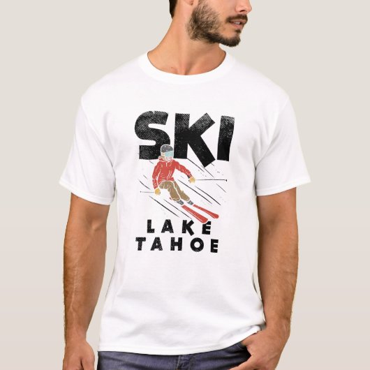 スキー - スキー レイク タホ Tシャツ (正面)