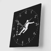 スキー スクエア壁時計 (傾斜)