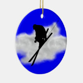 スキー セラミックオーナメント (右)