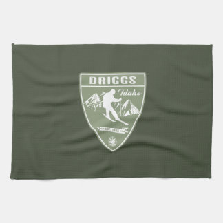 スキー·ドリッグス·アイダホ キッチンタオル