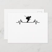 スキー ハートビート スキー 楽しい 冬のスポーツ 斜面 ギフト ポストカード (正面/裏面)