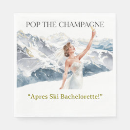 スキー・バチェロレッテ・ウィークエンド・ブライド・オン・ザ・スロープス スタンダードランチョンナプキン