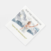 スキー・バチェロレッテ・ウィークエンド・ブライド・オン・ザ・スロープス スタンダードランチョンナプキン (角)