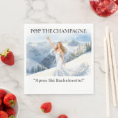 スキー・バチェロレッテ・ウィークエンド・ブライド・オン・ザ・スロープス スタンダードランチョンナプキン (インサイチュ)