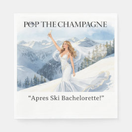 スキー・バチェロレッテ・ウィークエンド・ブライド・オン・ザ・スロープス スタンダードランチョンナプキン