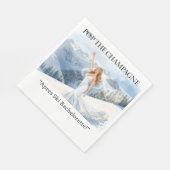 スキー・バチェロレッテ・ウィークエンド・ブライド・オン・ザ・スロープス スタンダードランチョンナプキン (角)