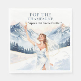 スキー・バチェロレッテ・ウィークエンド・ブライド・オン・ザ・スロープス スタンダードランチョンナプキン