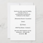 スキー・バチェロレッテ・ウィークエンド・ブライド・オン・ザ・スロープス 招待状 (裏面)