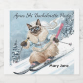 スキー・バチェロレッテ・パーティー  ブライド・オン・ザ・スロープ スパークリングワインラベル (シングルラベル)