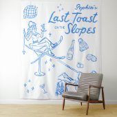 スキー・バチェロレッテ　最後の斜面での乾杯 タペストリー (インサイチュ)