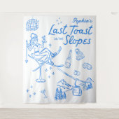 スキー・バチェロレッテ　最後の斜面での乾杯 タペストリー (正面)