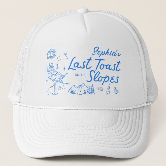 スキー・バチェロレッテ 最後の斜面での乾杯 帽子 キャップ (正面)
