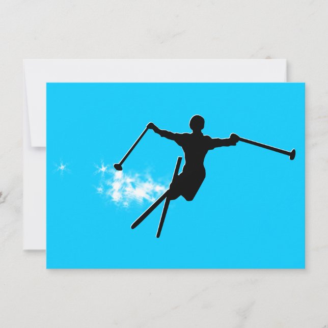 スキー：パウダートレイル (正面)