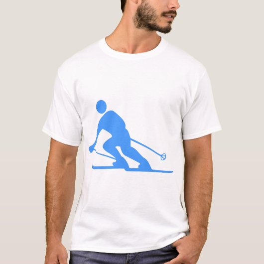スキー – ベビーブルー Tシャツ (正面)