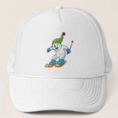 スキー&ボブルハットとスキーヤーとしてのポーラーベア キャップ (正面)