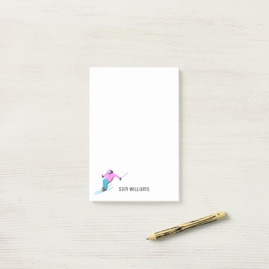 スキー ポストイット (デスク上)