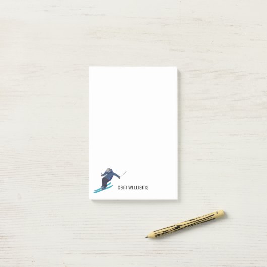 スキー ポストイット (デスク上)