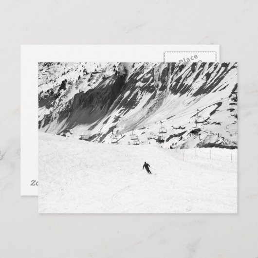 スキー ポストカード (正面/裏面)