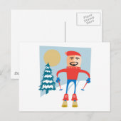 スキー ポストカード (正面/裏面)