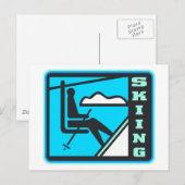 スキー ポストカード (正面/裏面)