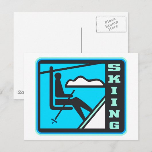 スキー ポストカード (正面/裏面)