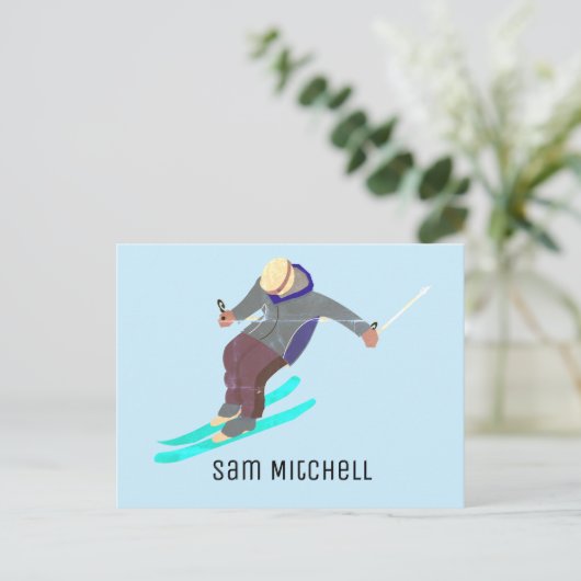 スキー ポストカード (スタンド正面)