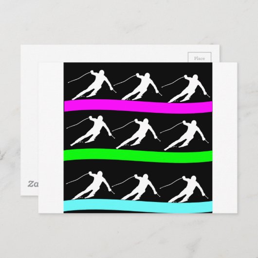 スキー ポストカード (正面/裏面)