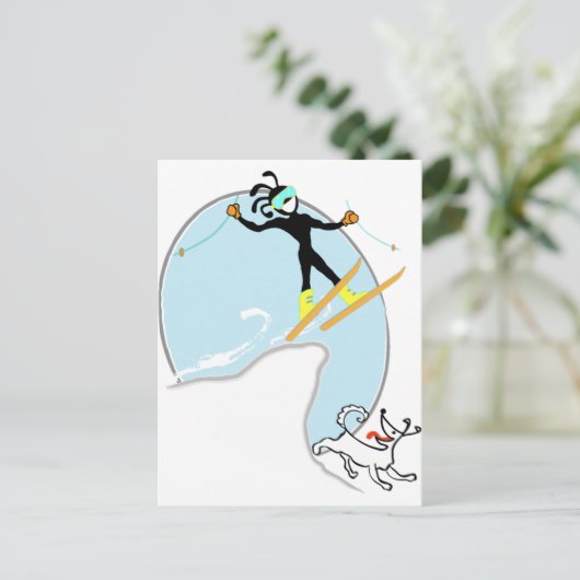 スキー ポストカード (スタンド正面)