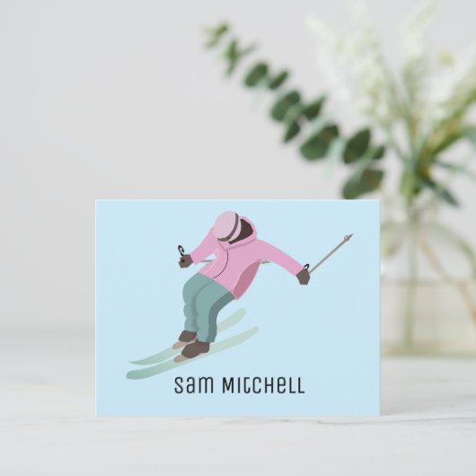 スキー ポストカード (スタンド正面)