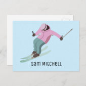 スキー ポストカード (正面/裏面)