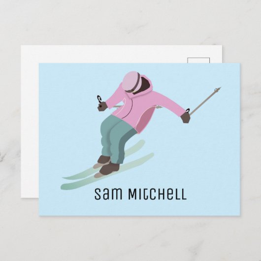 スキー ポストカード (正面/裏面)
