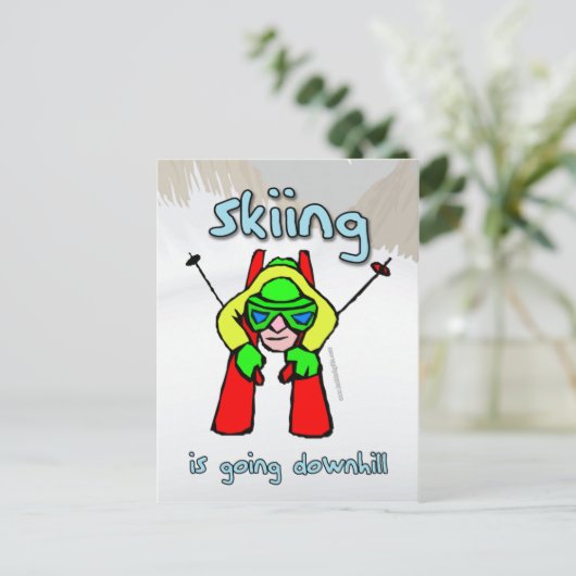 スキー ポストカード (スタンド正面)