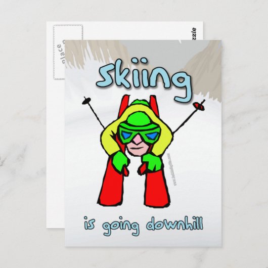 スキー ポストカード (正面/裏面)