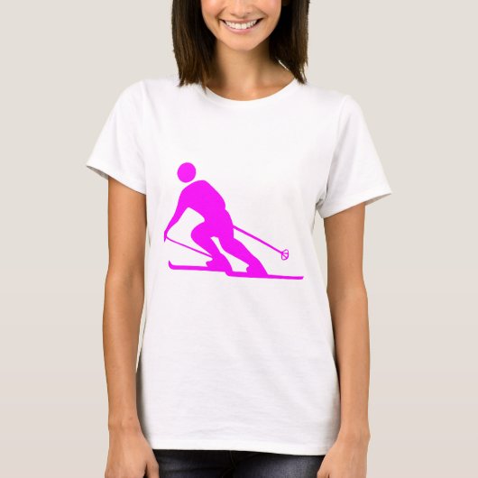 スキー – マゼンタ Tシャツ (正面)