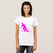 スキー – マゼンタ Tシャツ (正面フル)