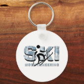 スキー+モンテーン+ティーシャツ キーホルダー (正面)