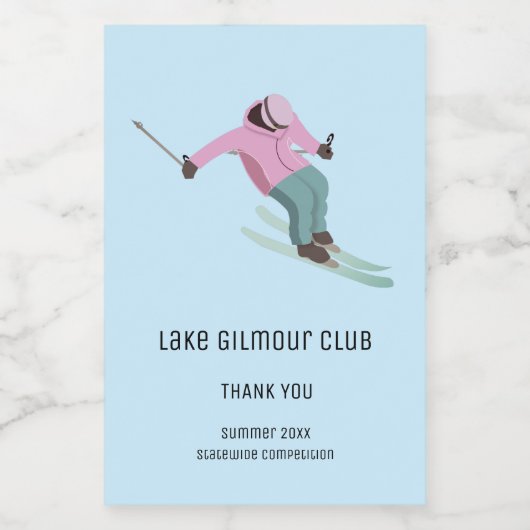 スキー ワインラベル (シングルラベル)