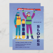 スキー 招待状 (正面/裏面)