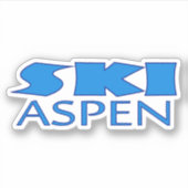 スキー《植物》アスペンステッカー,《植物》アスペンステッカー,コロラド, シール (正面)