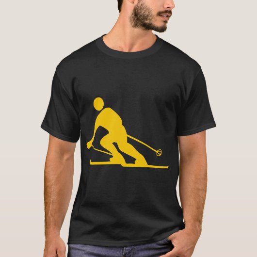 スキー – 琥珀 Tシャツ (正面)