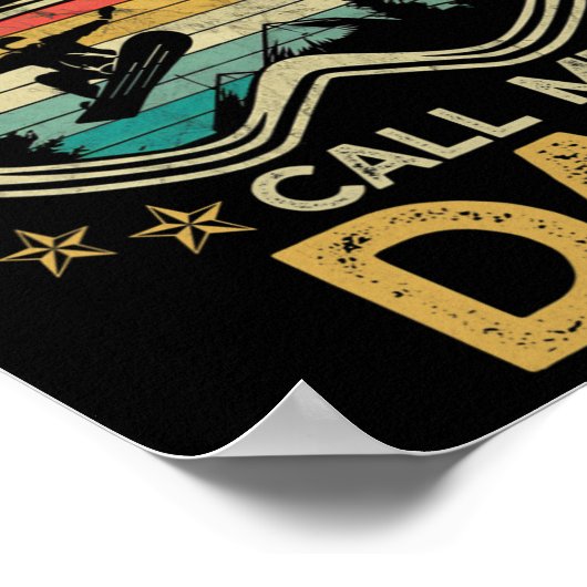 スキー – 私お気に入りののスノーボード仲間が私を呼ぶ ポスター (角)