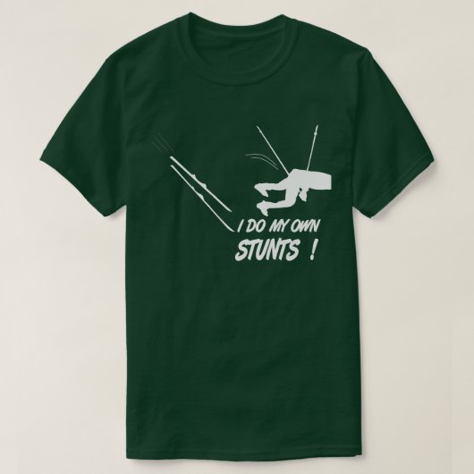 スキー，秋事故，おもしろい諺，雪の冬のスポ Tシャツ (デザイン正面)